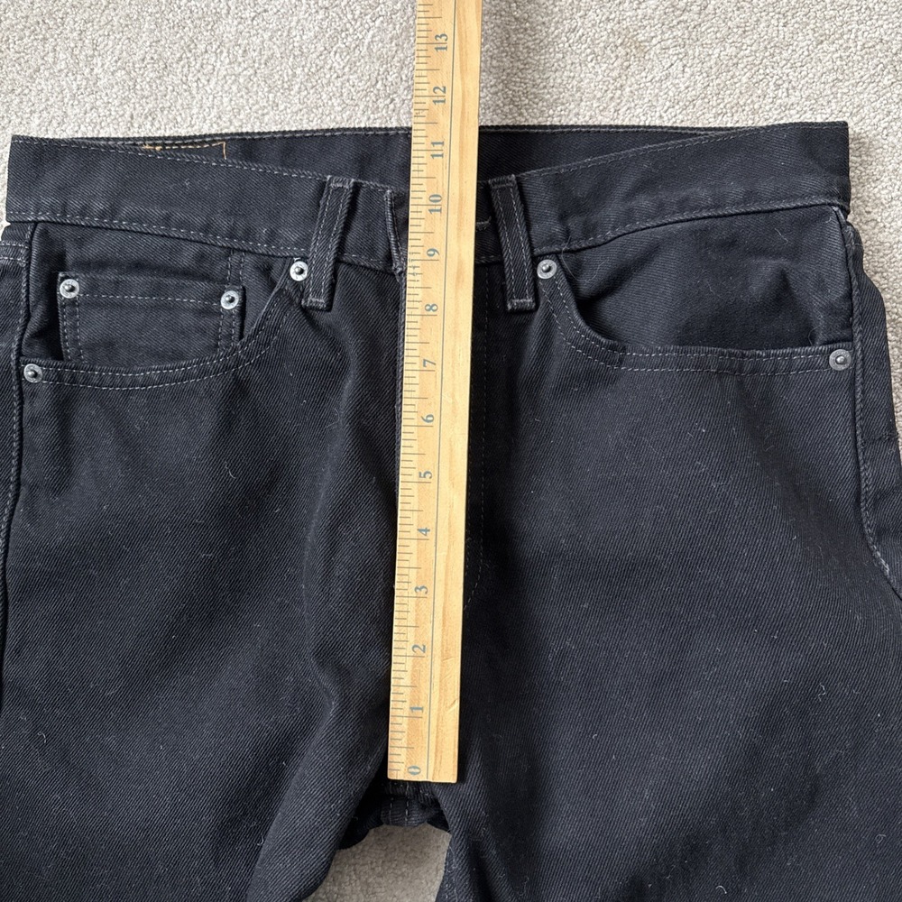 Levis Jeans Mens 31x30 (Fits 31x27) Black 505 Straight Leg Classic - Picture 10 of 10